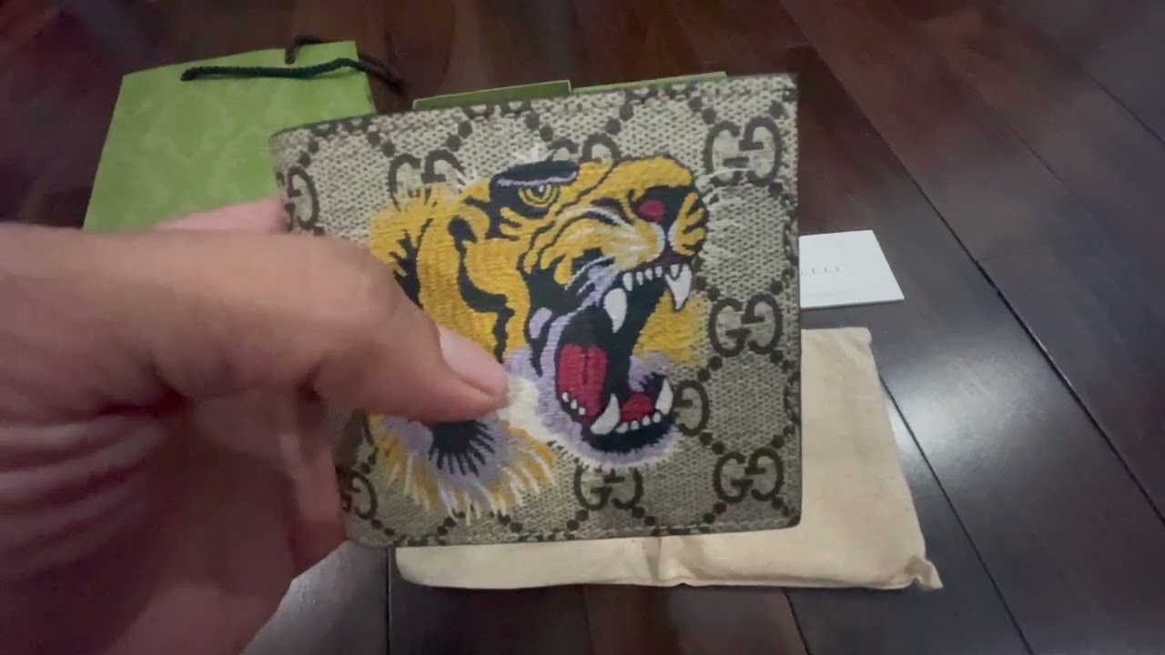GREAT TIGER PICTURE | TIGER PRINT GG SUPREME WALLET