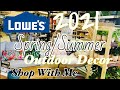 Lowes 2021 Spring/Summer Outdoor Decor Walk-through | Shop With Me