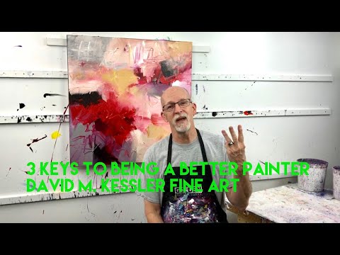 Lean In 24x24 Acrylic on Canvas-David M. Kessler Fine Art