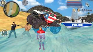 Iron Rope Hero Vice Town City - Monster Truck Driving in Open World - Android Gameplay screenshot 2