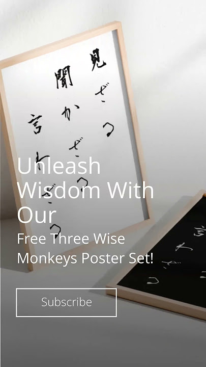 Unleash Wisdom with Our Free Three Wise Monkeys Poster Set!