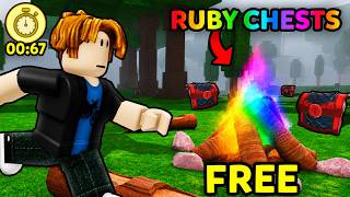 I Speedran With The OP Ruby Chest Flame In 99 Nights In The Forest