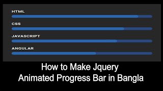 #Skill Bar How to Make Jquery Animated Progress Bar in Bangla