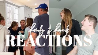 TELLING FAMILY \& FRIENDS WE'RE PREGNANT | all the reactions