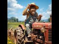 Monkey Driving A Tractor In The Field Funny Animal Monkey Tractor Farm Driv Viral Trending
