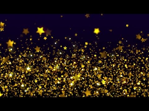 Shimmering Gold Stars - Free Stock Video Background Loop