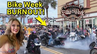 🚨 Bike Week Burnout on Main Street! Daytona Beach 2024