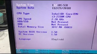 Toshiba laptop / HDD and ODD not detected.