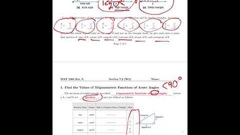 Right Triangle Trigonometry (Section 7.2 on Sullivan)