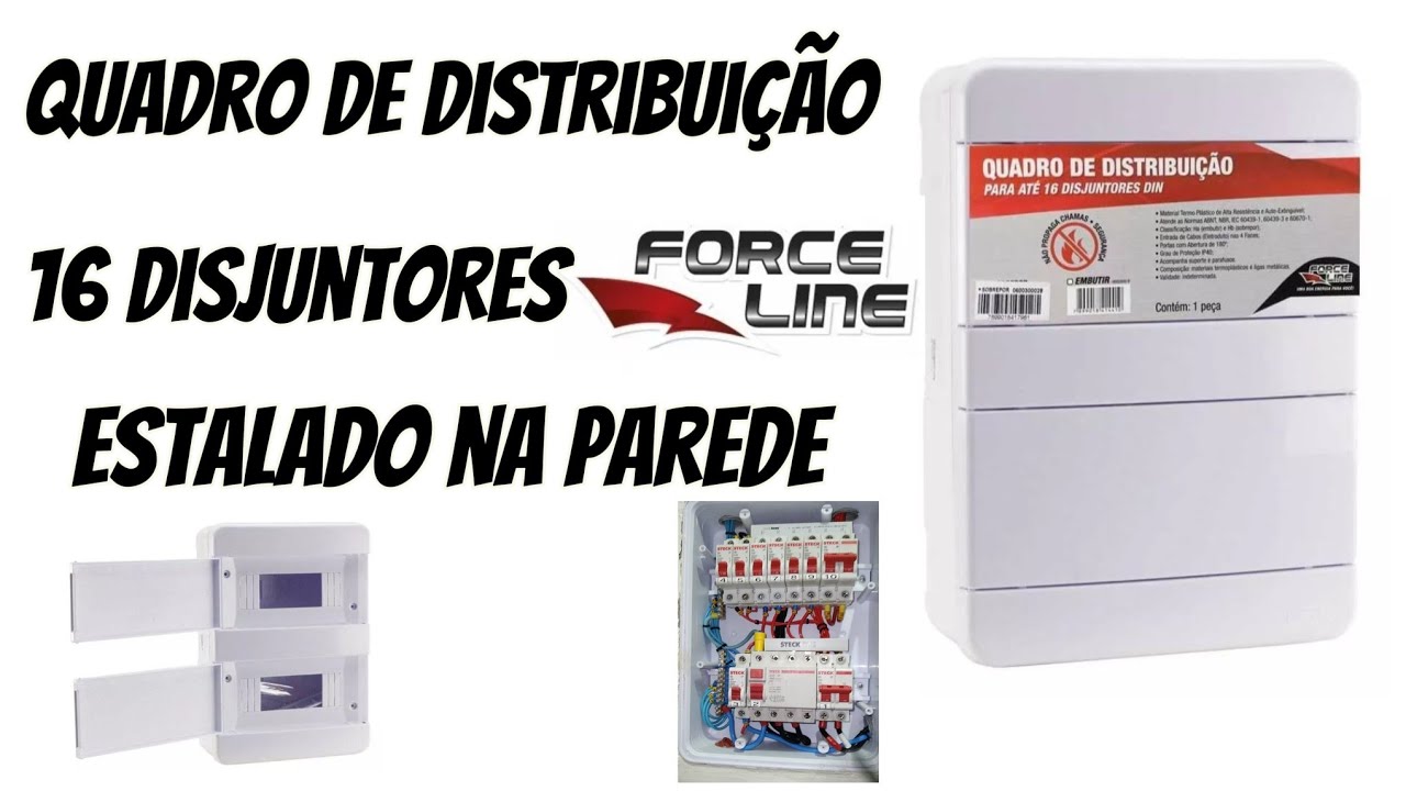 Force Line: Seu quadro de distribuição de 16 disjuntores com barramento ...