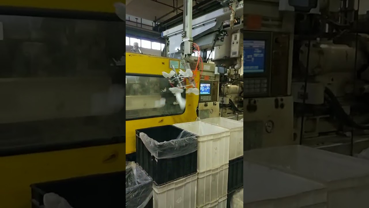 Three axis robot with double arm for pick and place product  