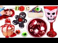 🎃Little mermaid Spooky Halloween🍬dessert brain jelly Mukbang 인어공주 할로윈 디저트 뇌 젤리 캔디 먹방 JiniYum 지니얌