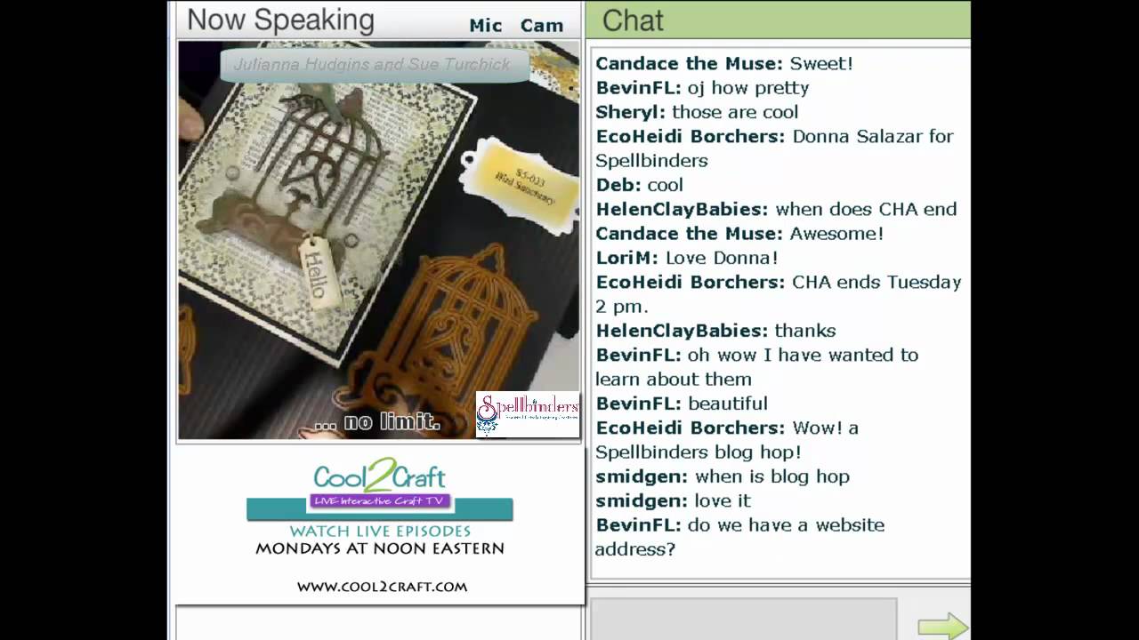 Cool2Craft - CHA Winter 2011 - Spellbinders - hosted by Julianna Hudgins and Sue Turchick