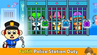 TUGASKU MENJADI POLISI HARI INI MENANGKAP PENCURI & MENGATUR LALU LINTAS | CARTOON | POLICE screenshot 5