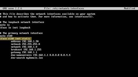 Установка статического ip адреса на операционную систему Debian 10.