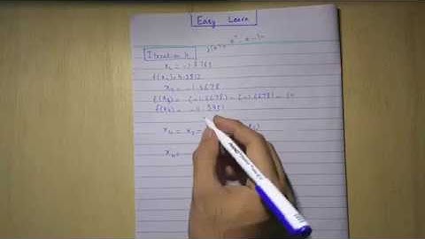 Numerical Methods Solution of non-linear equations Episode 20