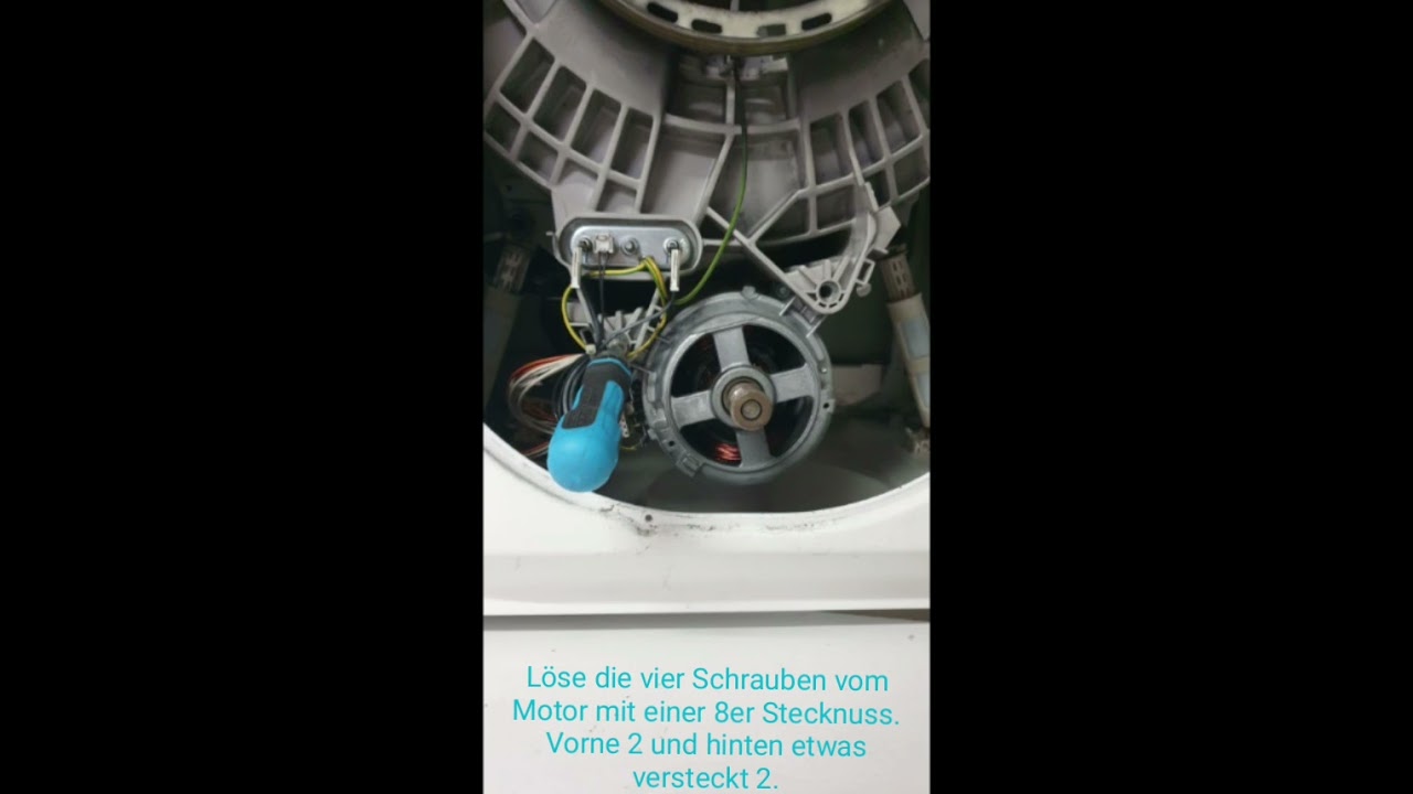 AEG Lavamat L5482 Schleifkobtakte/ Kohlen prüfen/ wechseln, wenn der Motor nicht mehr läuft!