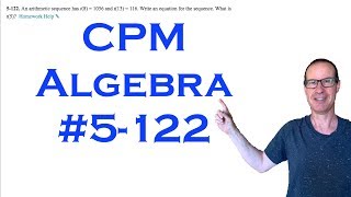 CPM Algebra Chapter 5 Problem 122