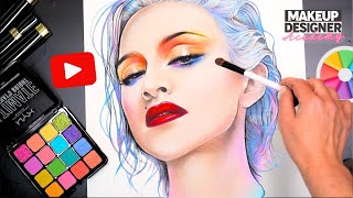 Facechart Video Drawing Madonna With Makeup