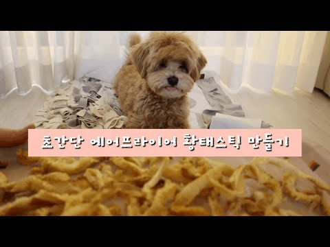 에어프라이어로 강아지 영양만점 황태간식 만들기
