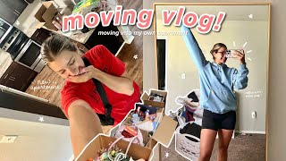 moving into my own apartment! move in vlog, post-college era