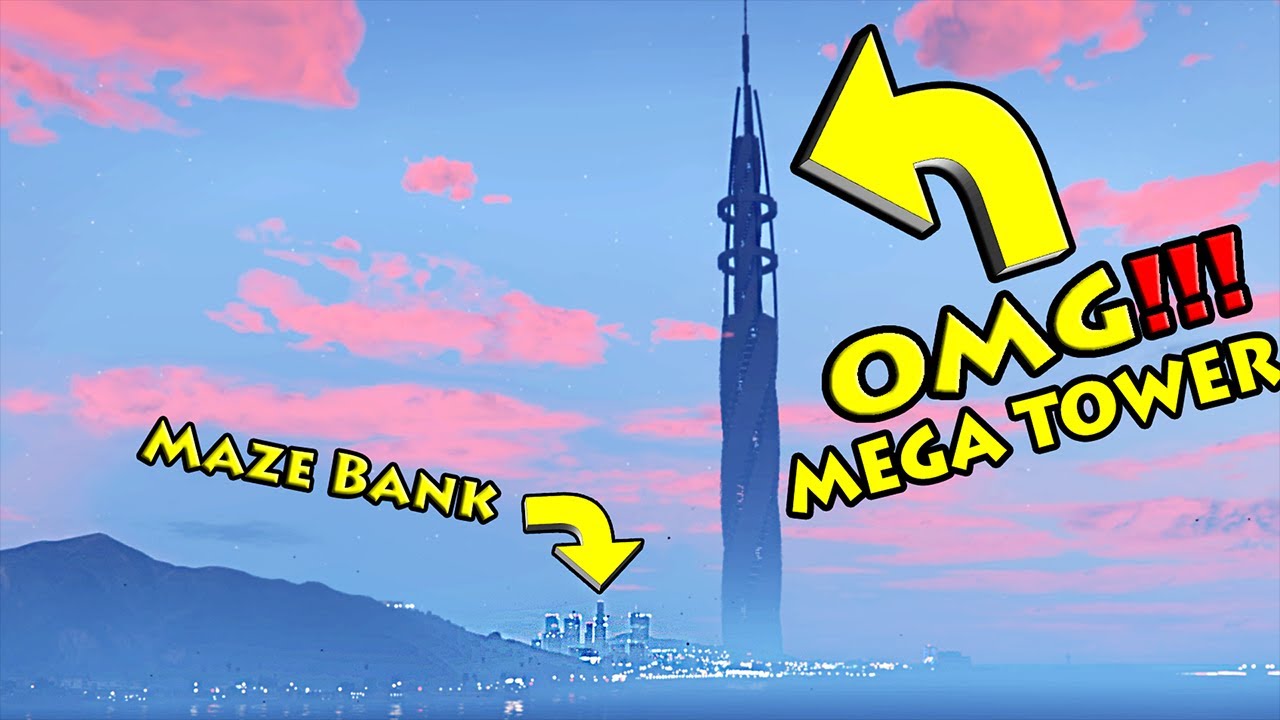 Jumping Off Insane MEGA SPACE TOWER - GTA 5 Mods Gameplay!