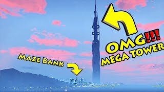 Jumping Off Insane MEGA SPACE TOWER - GTA 5 Mods Gameplay! screenshot 5