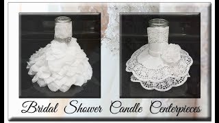 Dollar Tree Bridal Shower Candle Centerpieces