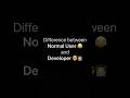 Difference Between Normal User &amp; Developer | Made 100 folder in seconds | #coding #developers #tech