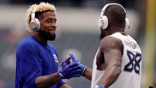 Odell Beckham Jr. & Dez Bryant Play Catch Together Before Big Game
