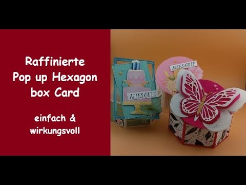 Raffinierte Pop Up Hexagon Box Card - besondere Kartenform ...