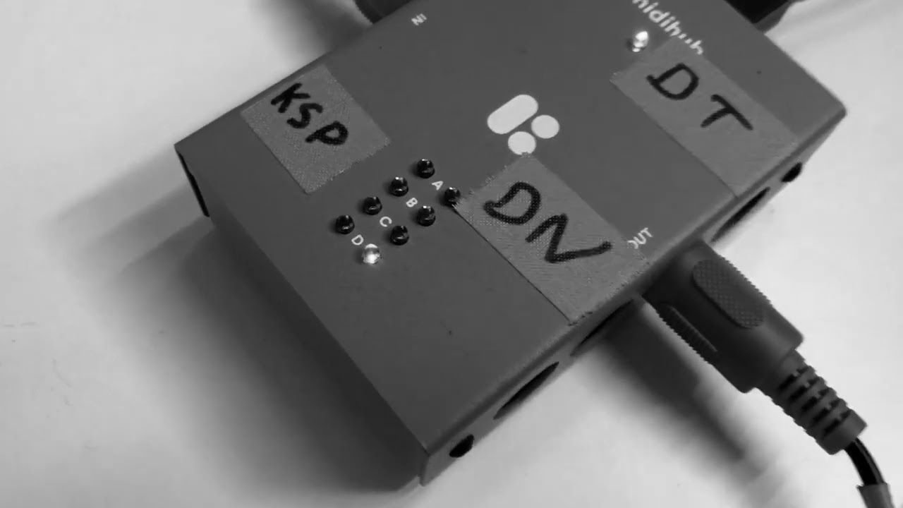 First Brainstep patch modulating parameters using the midi implementation