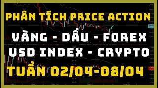 ✅ Phân Tích VÀNG - DẦU - FOREX - USD INDEX - CRYPTO Theo Price Action Tuần 02-08/04 | TraderViet
