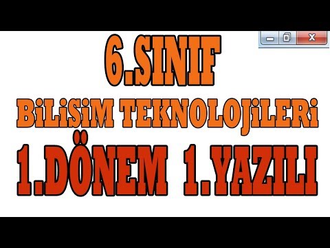 6.Sınıf Bilişim Teknolojileri 1.Dönem 1.Yazılı Sınavı Hazırlık | Bilişim Dersi