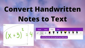 Convert handwritten notes to text #Microsoft