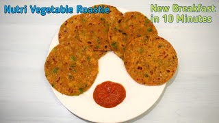 Easy Breakfast Recipe | Quick Breakfast Recipe | Nutri Vegetable Roastie | Less Oil Breakfast