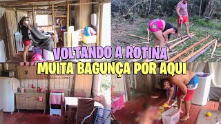 ESTAMOS TODOS BEM?! DE VOLTA A ROTINA DE DONA DE CASA   ATUALIZAÇÃO DA NOSSA ÁREA 🚧🥰