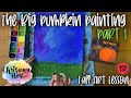 The Big Pumpkin Painting Part 1: Painting Grass & Pumpkin Practice! Easy Art Lesson Home & Class