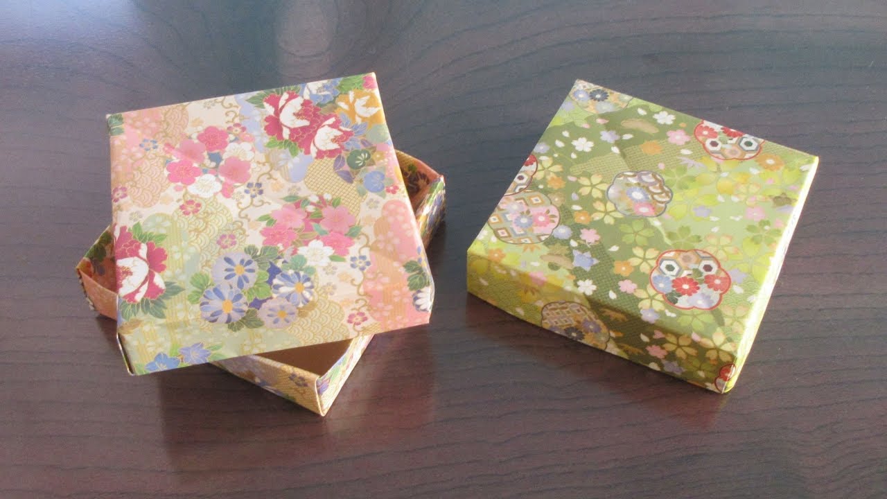 Origami 折り紙 正方形の容器 箱 Square Box Origami Picture Book 折り紙モンスター