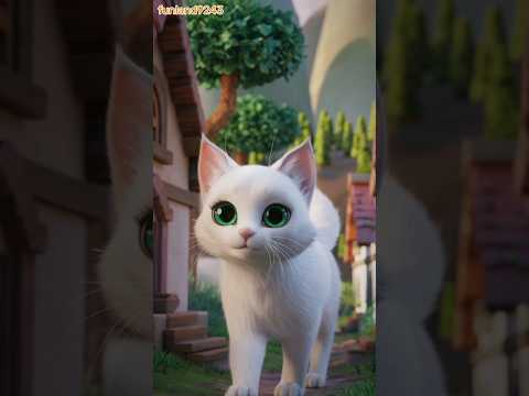 Misty the Heroic Cat😍🐈#shortvideo #youtubeshorts#cartoon #friendship #cat#animation #lovelystory