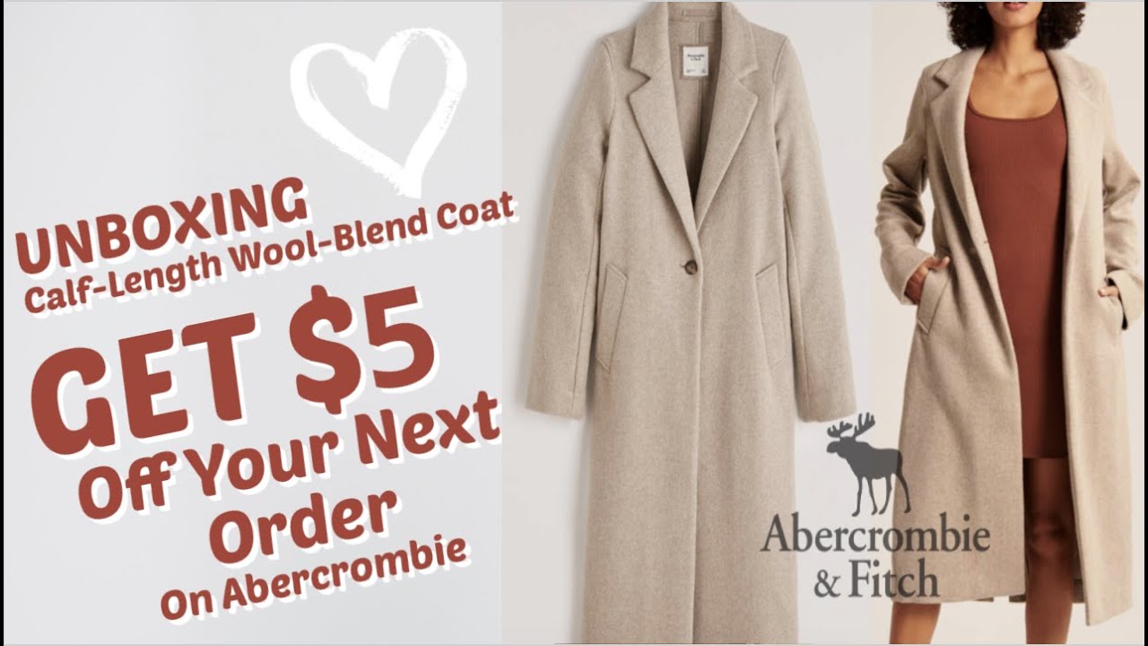 Calf length wool coat Clearance