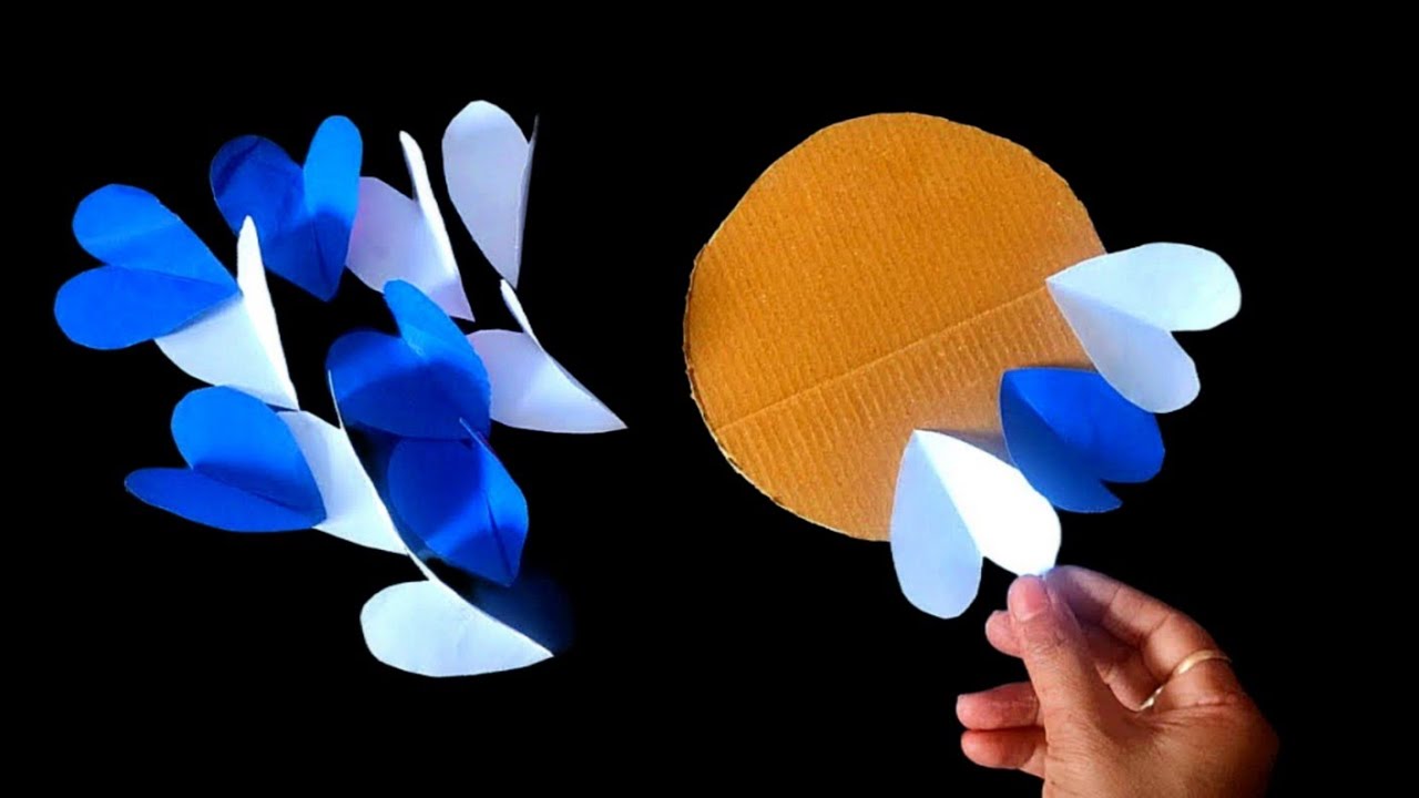 Flower making with paper wall hanging / Paper Craft For Home Decor