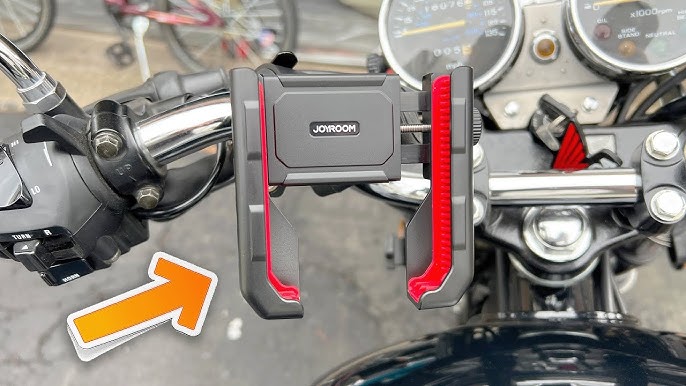 JOYROOM Motorcycle Phone Mount, [1s Auto Lock][100mph Military Anti-Shake]  Bike Phone Holder for Bicycle, [10s Quick Install] Handlebar Phone Mount