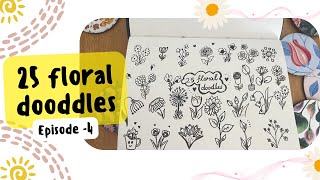 25 Aesthetic FLORAL DOODLE ideas 2025 |bullet journal | planners| BEGINNER FRIENDLY| anyone can draw