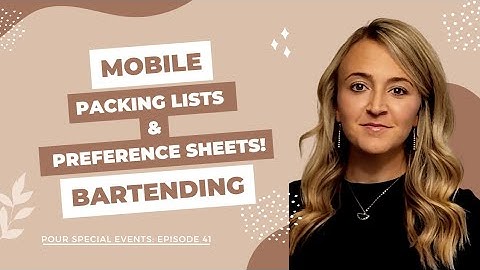 Mobile Bartending - How to stay organized as a mobile bartender!