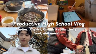 STUDY VLOG: High school life, Chemistry labs 🧪 , studying while sick🤒, and productive test prep,