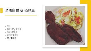 五日高蛋白、低熱量飲食，自然降體脂、保持肌肉，如何執行? (中文 Chinese)