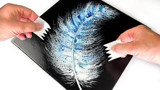 MUST SEE! - STUNNING Acrylic SWIPE Feather Painting Tutorial (The ORIGINAL Technique)