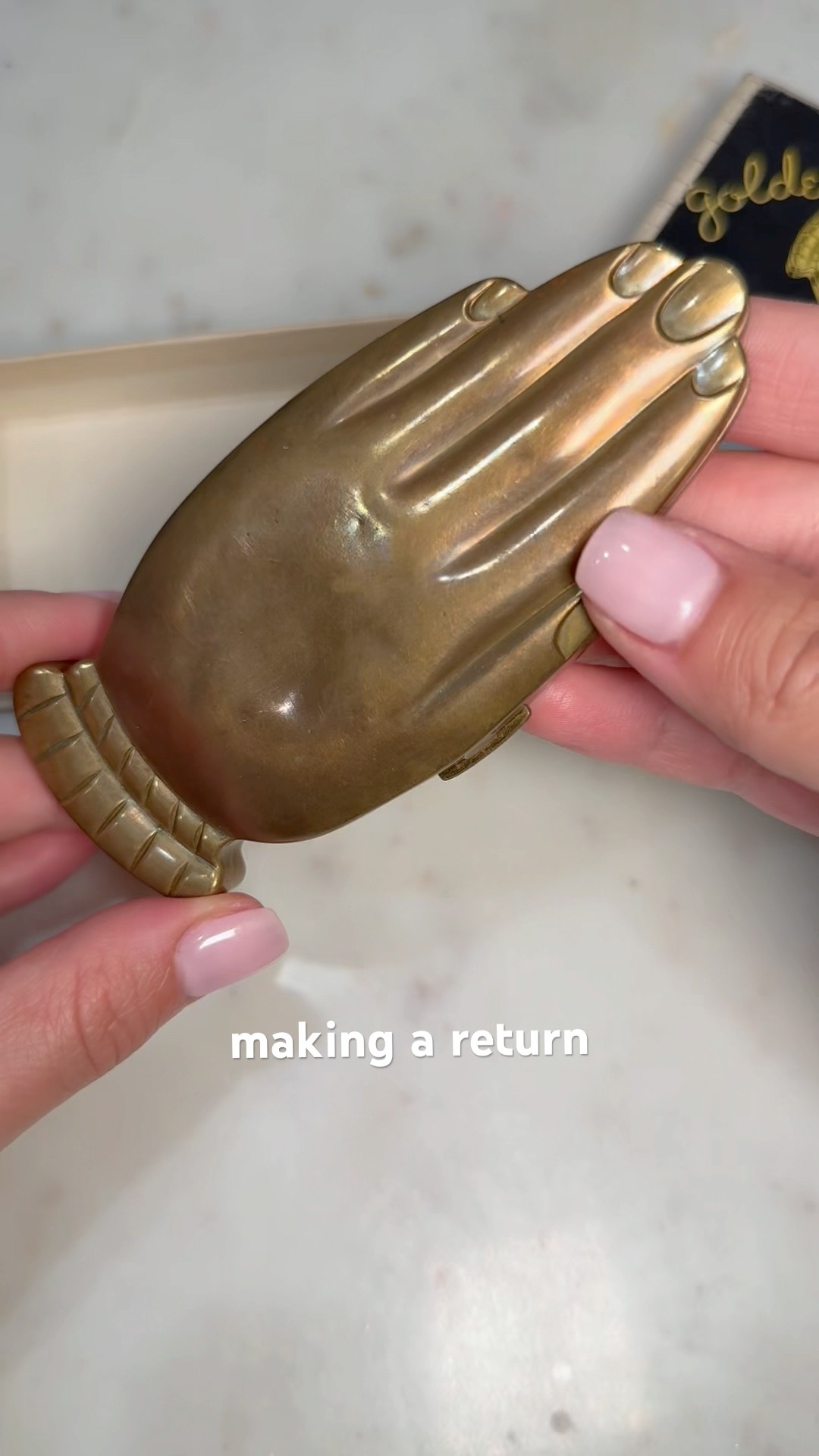 Part of my vintage makeup collection is this Golden Gesture