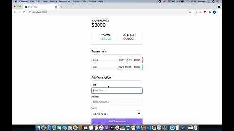 React JS Redux Expense Tracker Preview
